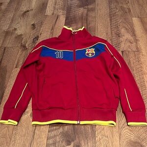 Soccer Fan Boy’s Red Barca Jacket Size 10